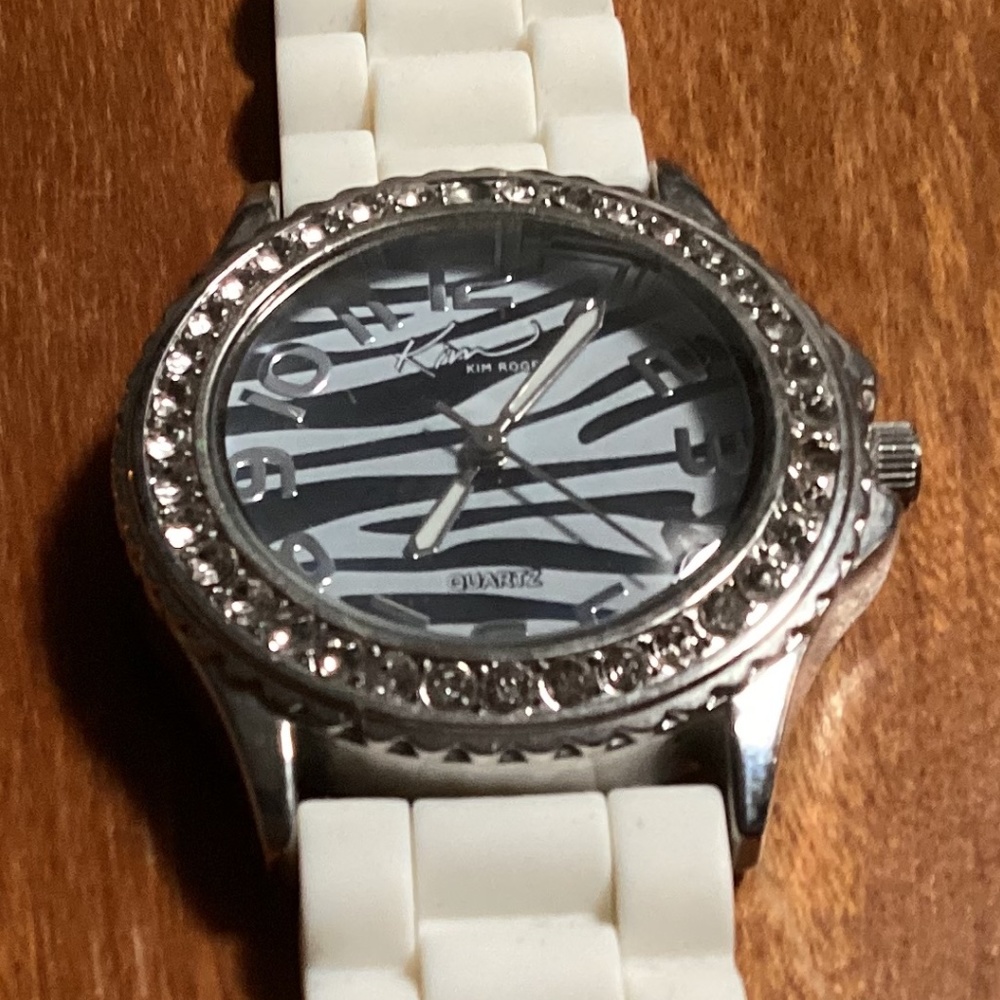 Kim Rogers Quartz Women’s Watch White Silicone Band